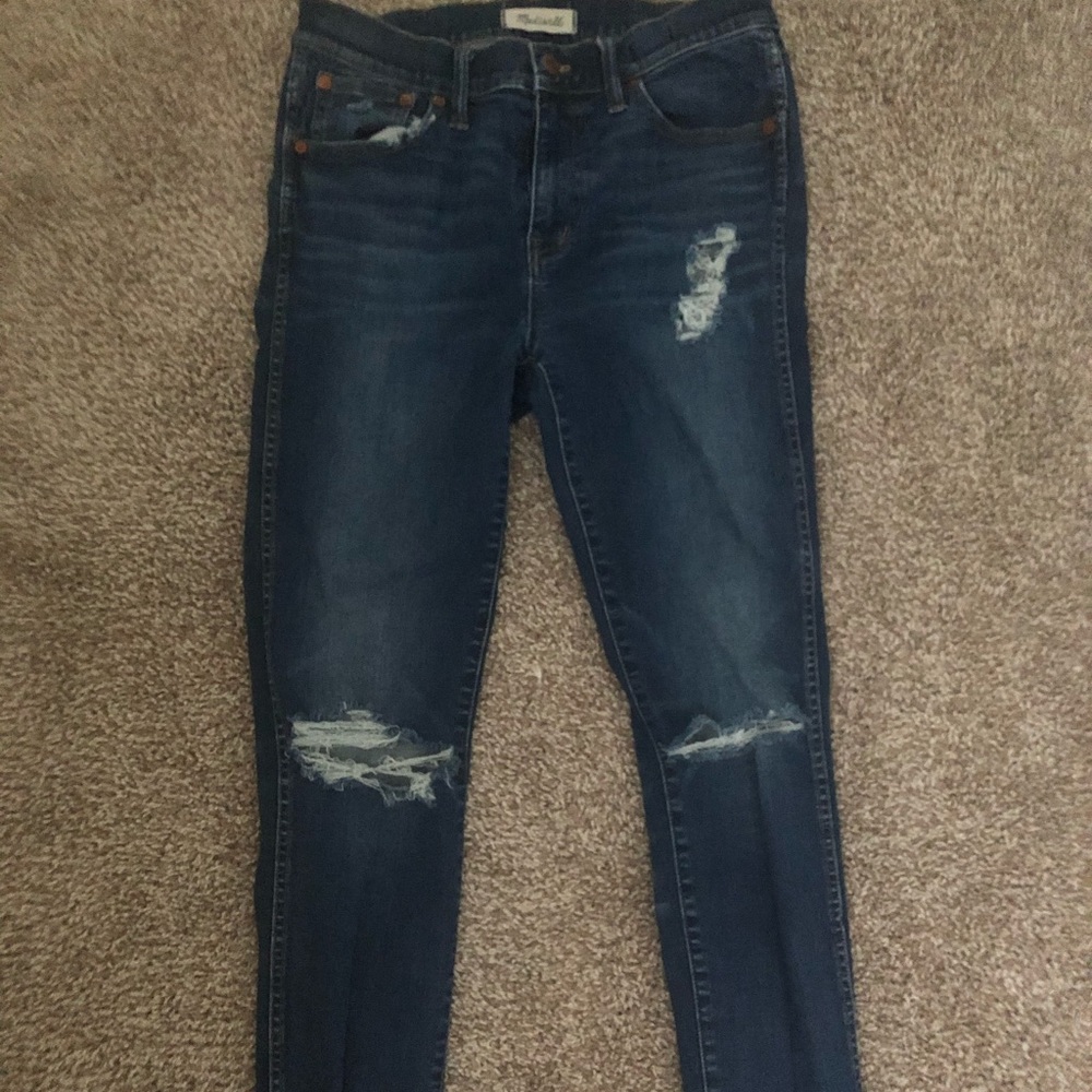Madewell distressed high waisted skinny jean